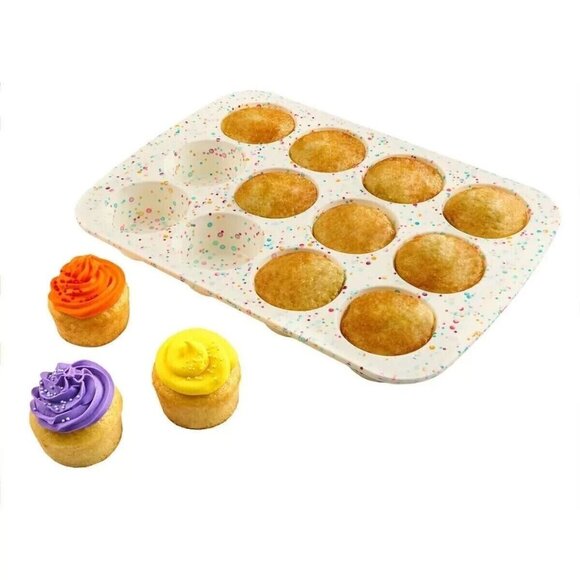 Trudeau Silicone Muffin Pan 12 Count (Pack Of 2) - Picture 1 of 5